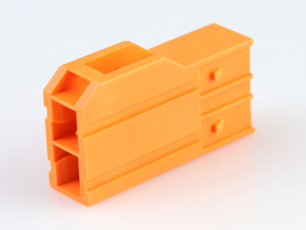 2 Rectangular Connectors - Housings Plug Orange 0.256 (6.50mm)