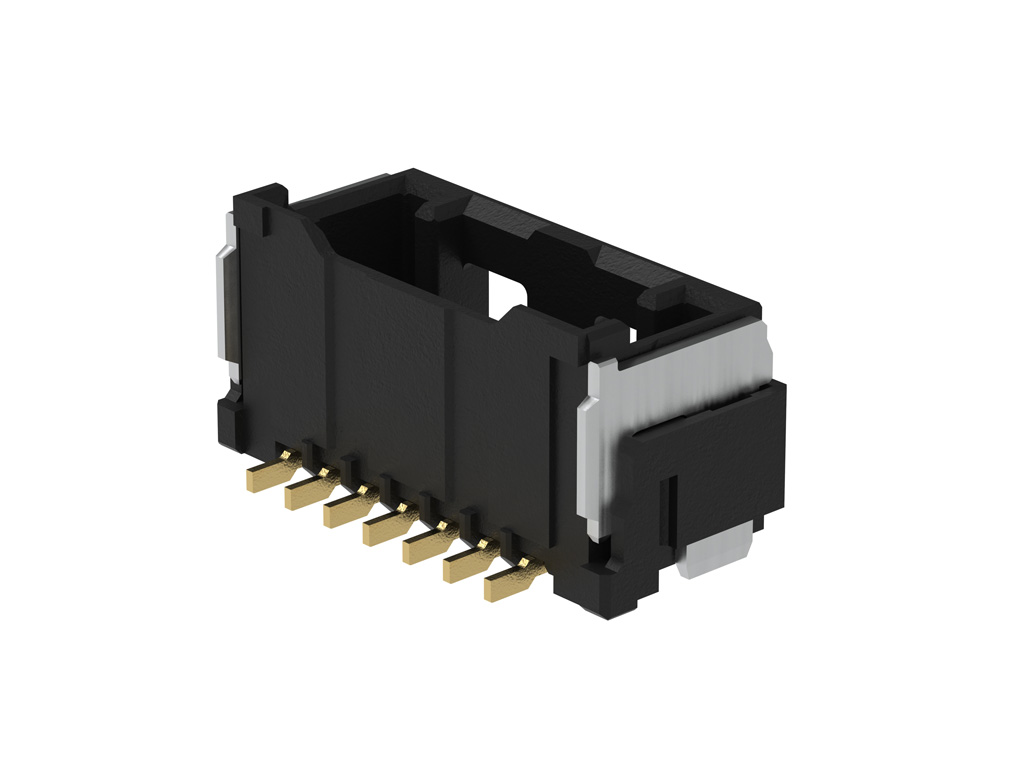 1.50mm Pitch CLIK-Mate Wire-to-Board PCB Receptacle, Single Row, Surface Mount, Vertical, 0.76µm Gold (Au) Plating, 7 Circuits, Black