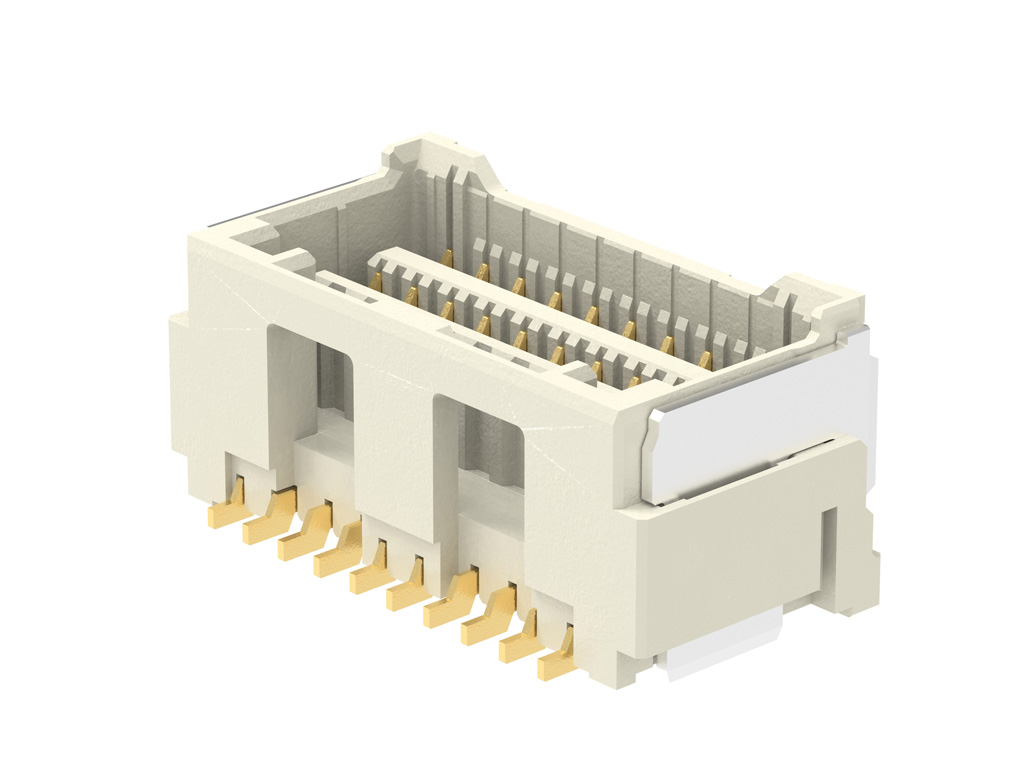 1.50mm Pitch CLIK-Mate Wire-to-Board PCB Receptacle, Dual Row, Surface Mount, Vertical, 0.38µm Gold (Au) Plating, 20 Circuits, Natural