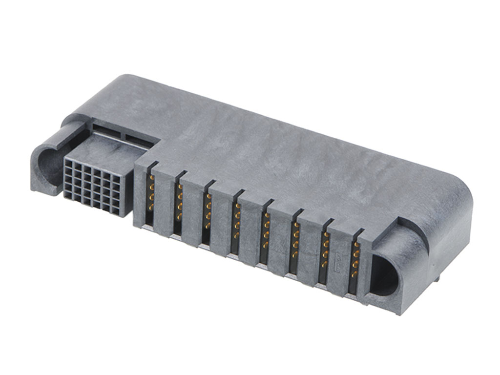 38 Position Receptacle, Female Blade Sockets Connector Solder Through Hole, Right Angle