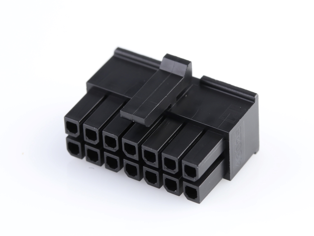 Micro-Fit 3.0 Receptacle Housing, Dual Row, 14 Circuits, UL 94V-0, Low-Halogen Since Inception, Black