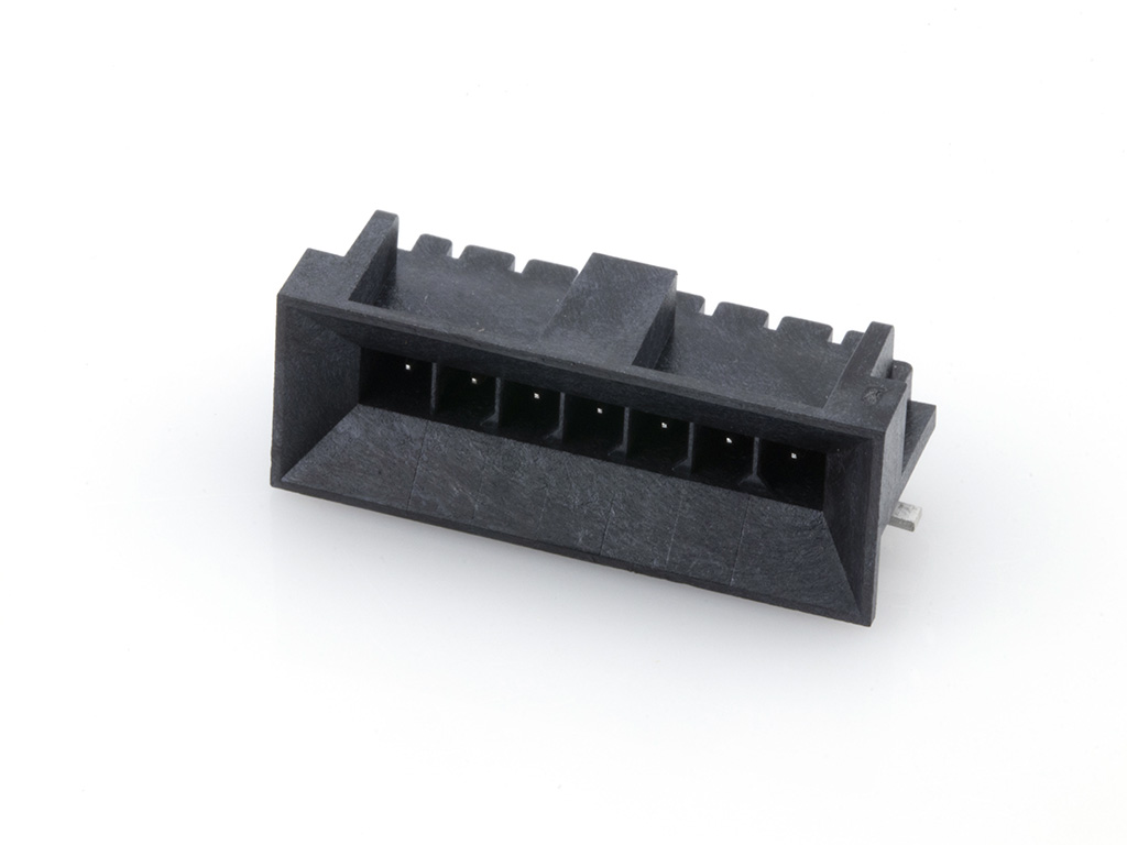 Micro-Fit BMI Header, Surface Mount, Single Row, Right-Angle, with Solder Tab, Tin (Sn) Plating, 7 Circuits, Tape and Reel