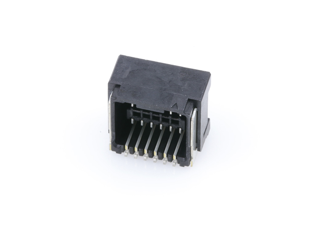 1.25mm Pitch, Micro-Lock Plus PCB Header, Dual Row, Right-Angle, Surface Mount, Tin-Bismuth Plating, Positive Lock, 12 Circuits, Black