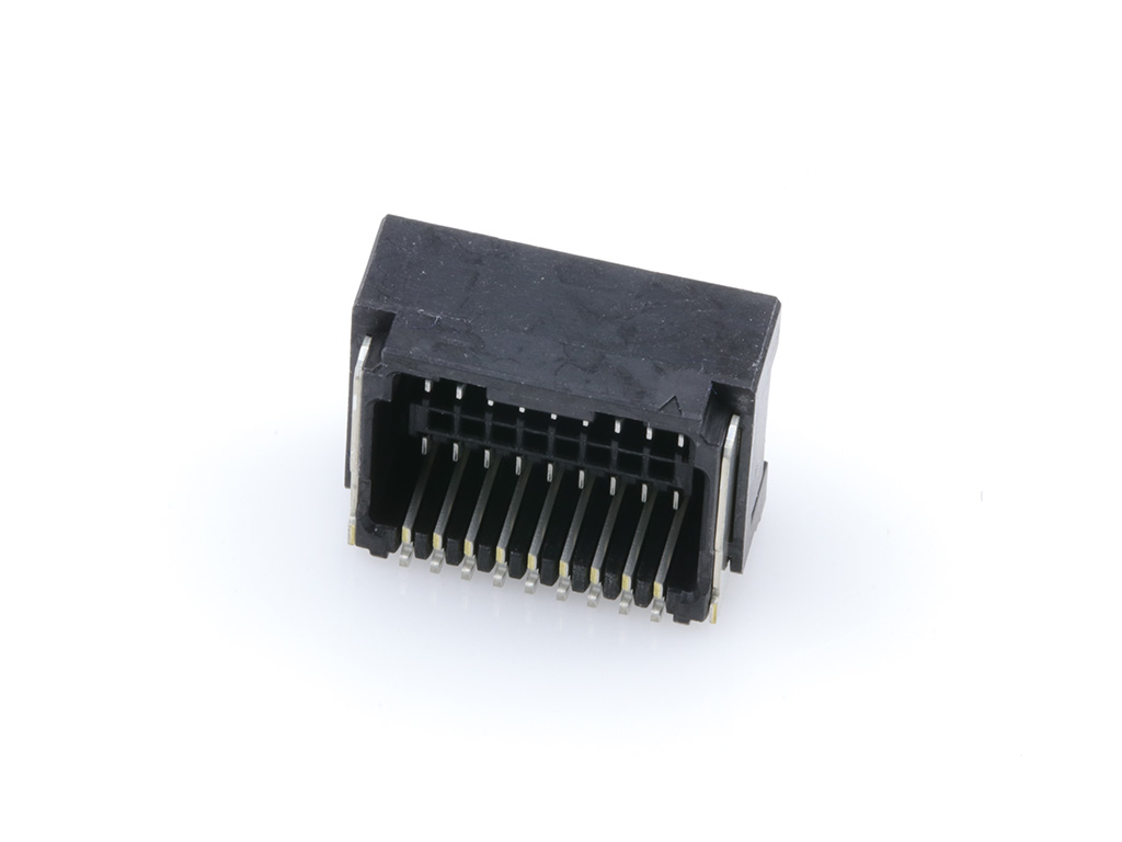 1.25mm Pitch, Micro-Lock Plus PCB Header, Dual Row, Right-Angle, Surface Mount, 0.38µm Gold Plating, Positive Lock, 18 Circuits, Black