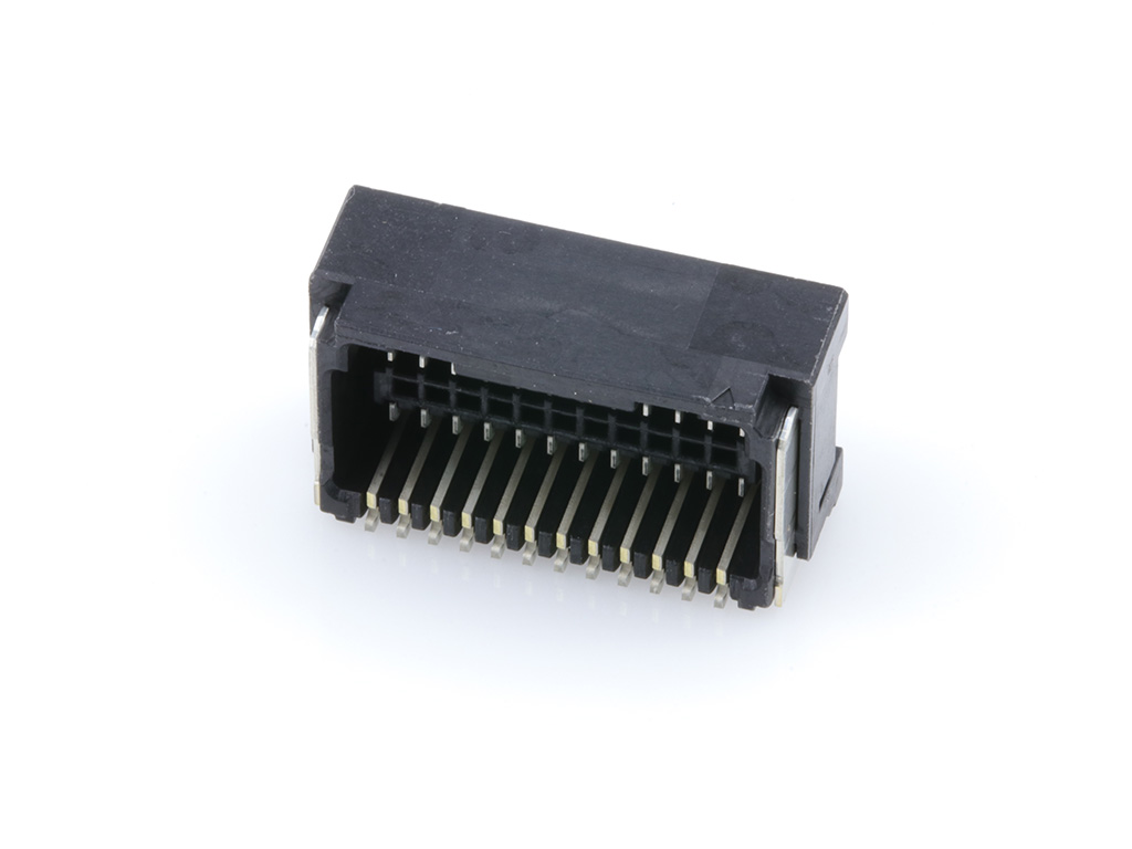 1.25mm Pitch, Micro-Lock Plus PCB Header, Dual Row, Right-Angle, Surface Mount, 0.10µm Gold Plating, Positive Lock, 24 Circuits, Black