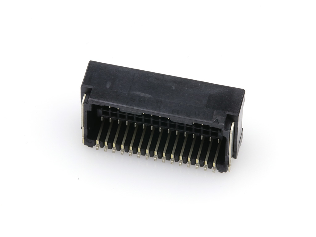 1.25mm Pitch, Micro-Lock Plus PCB Header, Dual Row, Right-Angle, Surface Mount, Tin-Bismuth Plating, Positive Lock, 30 Circuits, Black