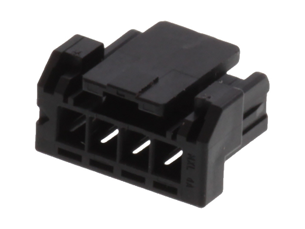 2.00mm Pitch, Micro-Lock Plus Receptacle Crimp Housing, Single Row, Positive Lock, 4 Circuits, Low-Halogen, Black