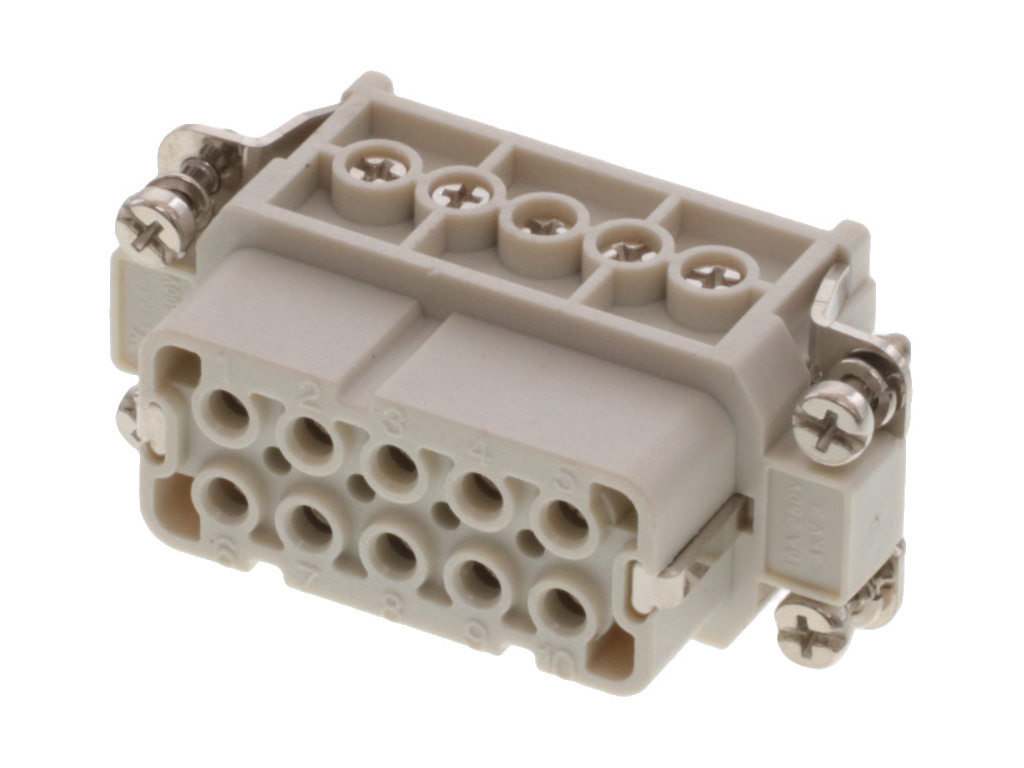 Female Insert Gray 10+Ground Position Screw