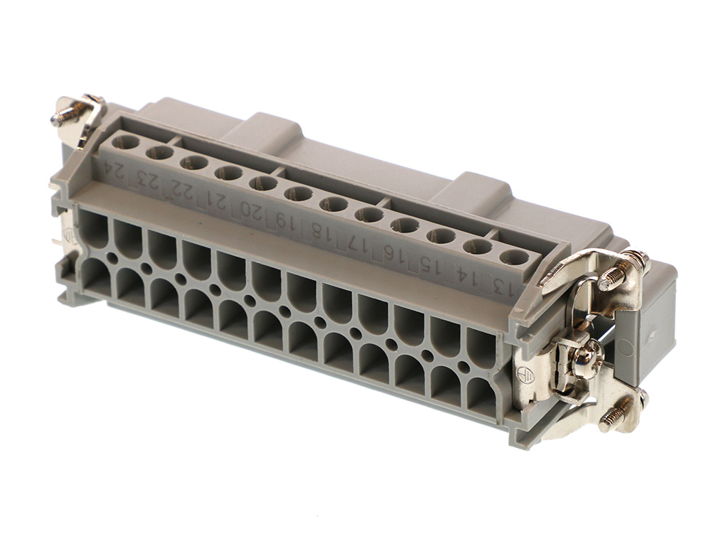 Male Insert Gray 24+Ground Position Screw