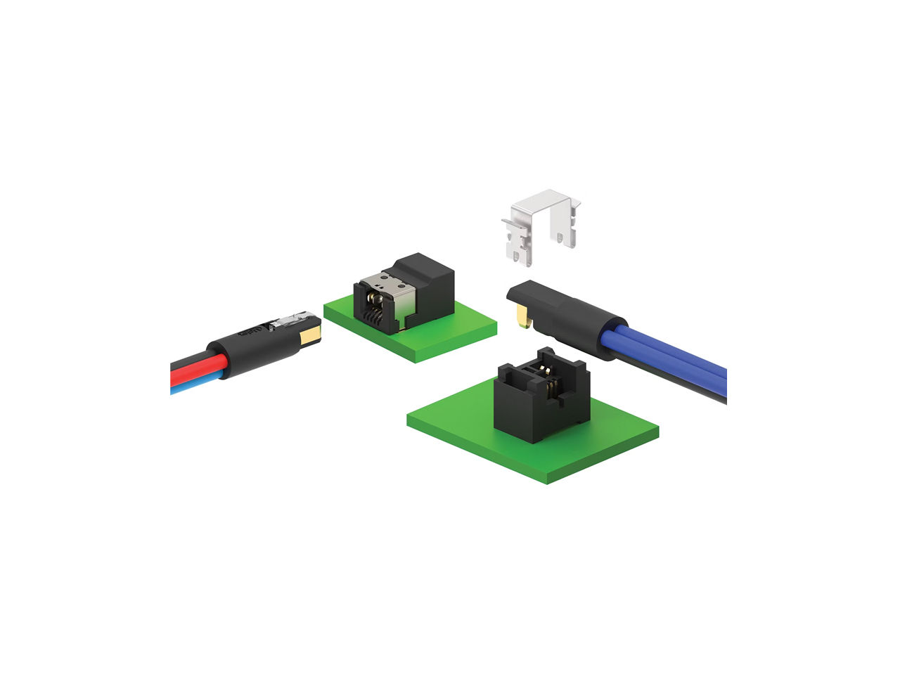 Molex MiniMix Hybrid power and Signal Connectors.