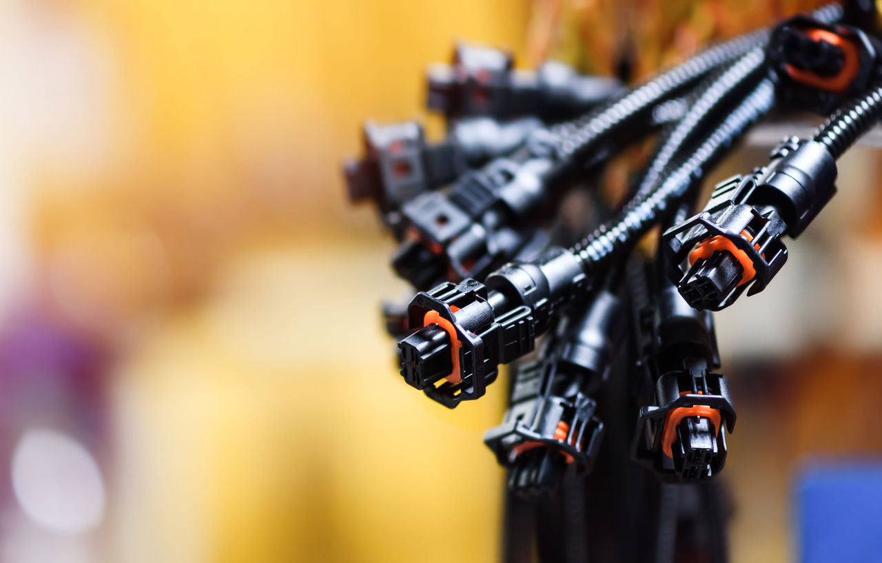 Miniature automotive connectors and cables.