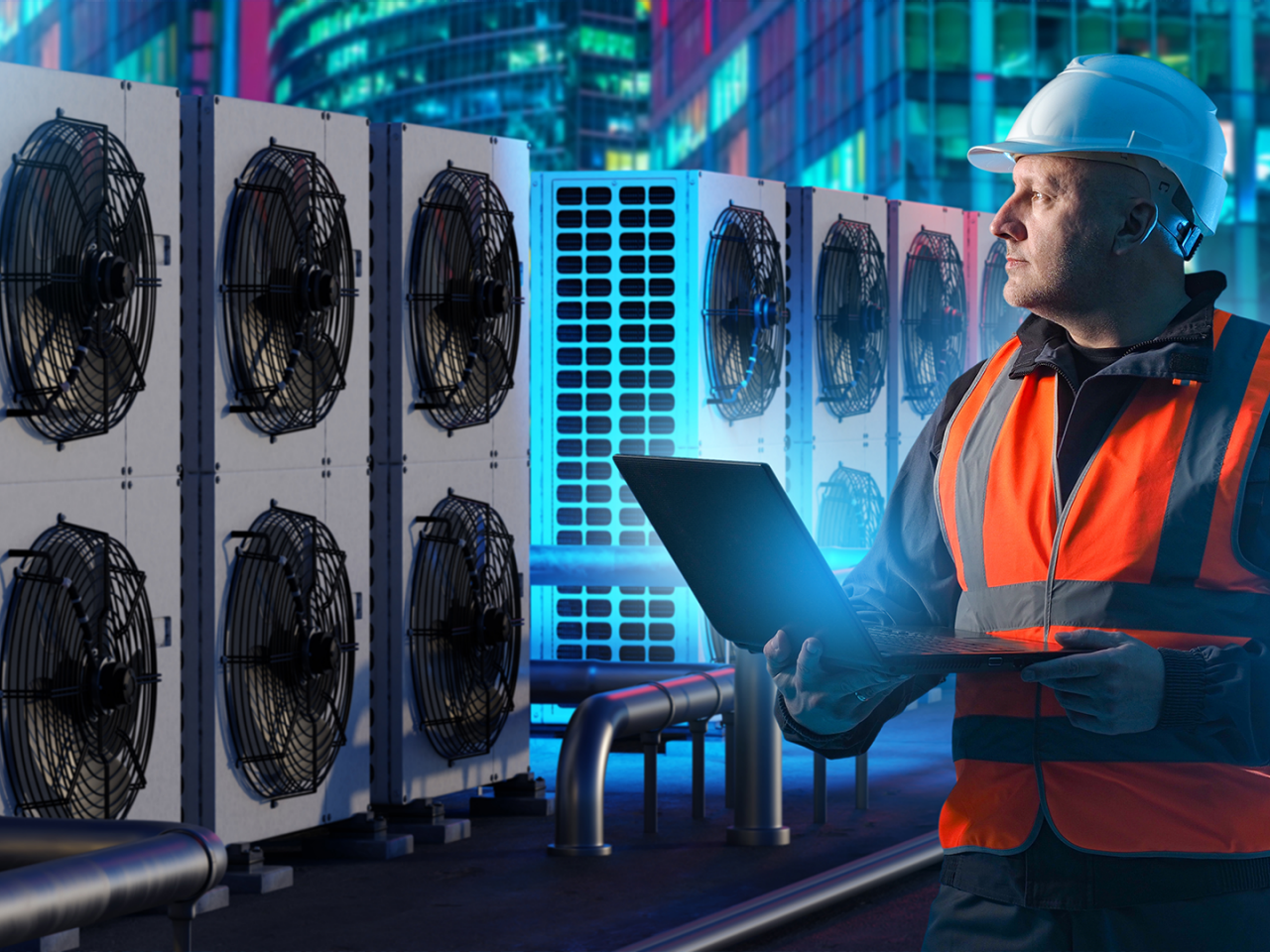 Panoramic View: Advanced Liquid Cooling System in Modern Data Center