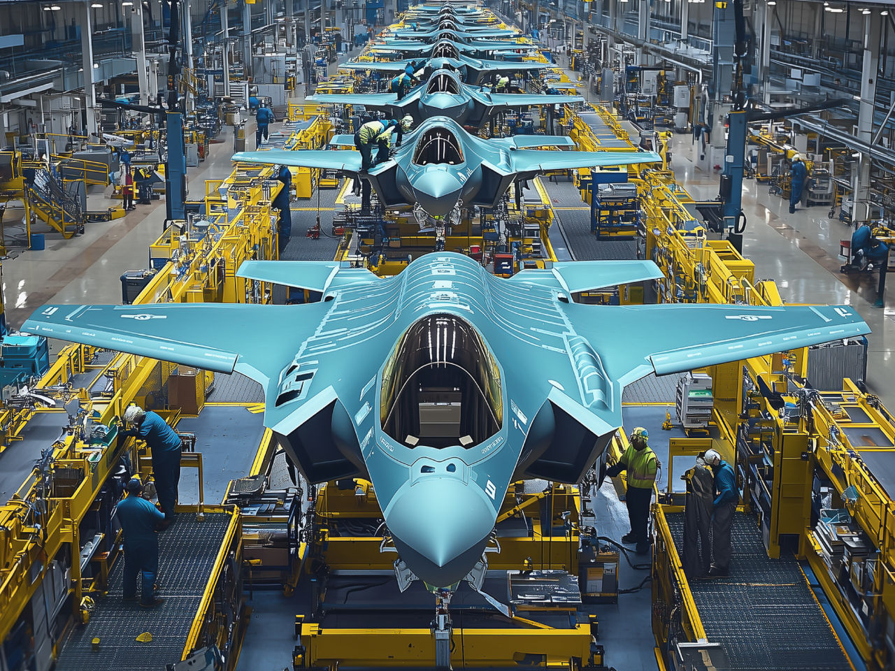 Fighter Jets Manufacturing Line 