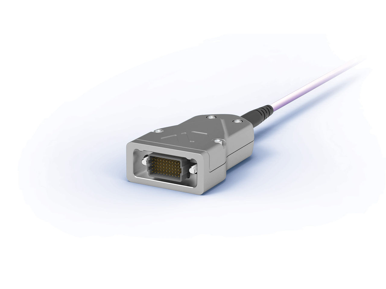 Silver AirBorn FOCuS rugged optical cable.