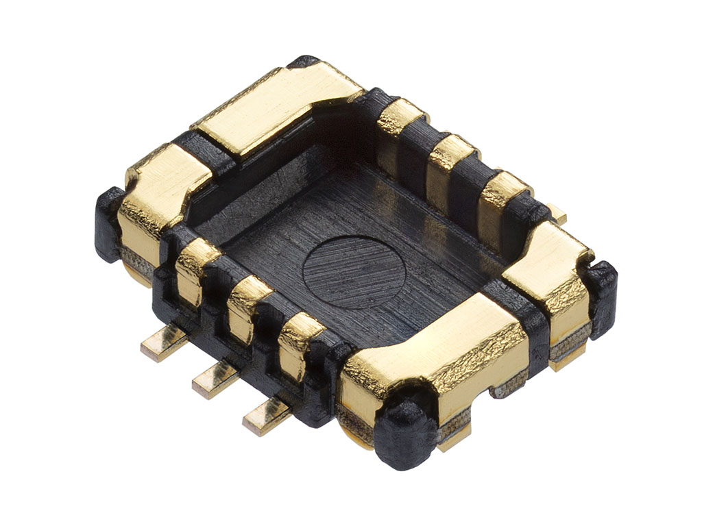 Molex 5G mmWave RF flex-to-board plug.