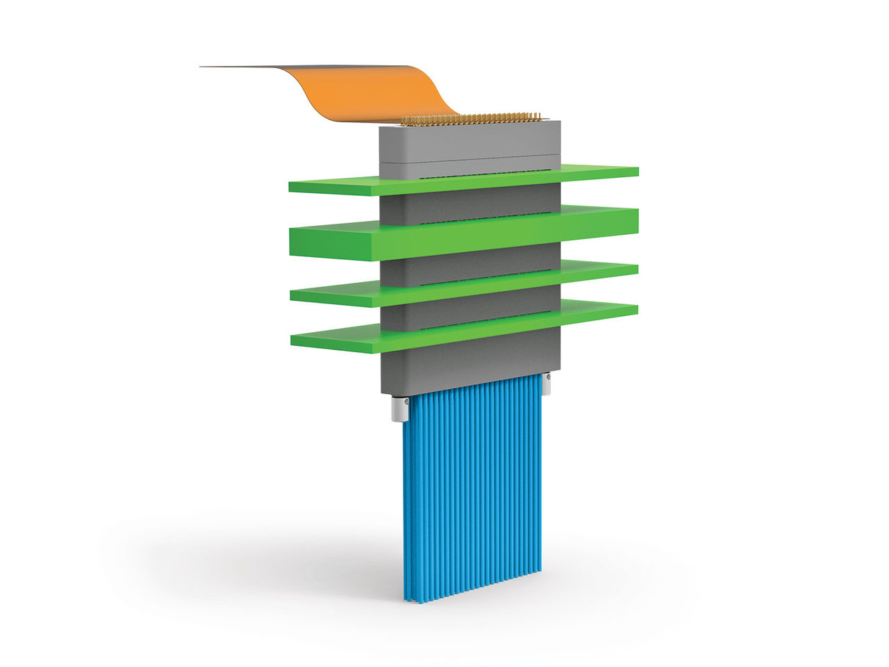AirBorn RC Series Stackable Connector showcasing rcb2 and rc4c2 flex cable.