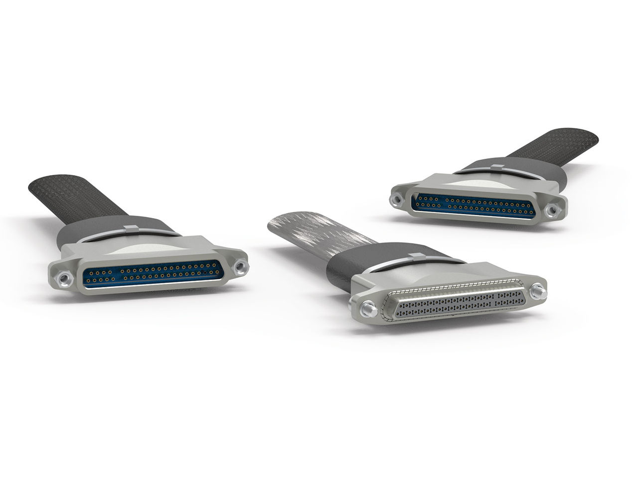 Three AirBorn microSI cable protection options: Halar, metal braid and combined.