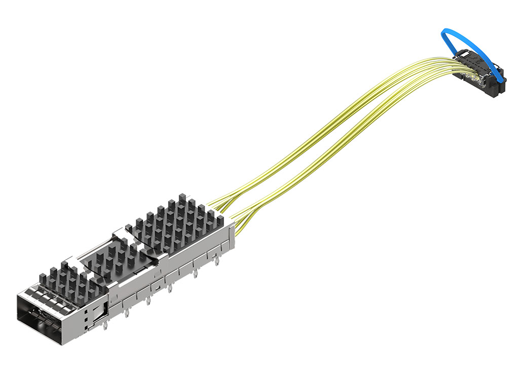 BiPass zQSFP+-to-NearStack assembly. 