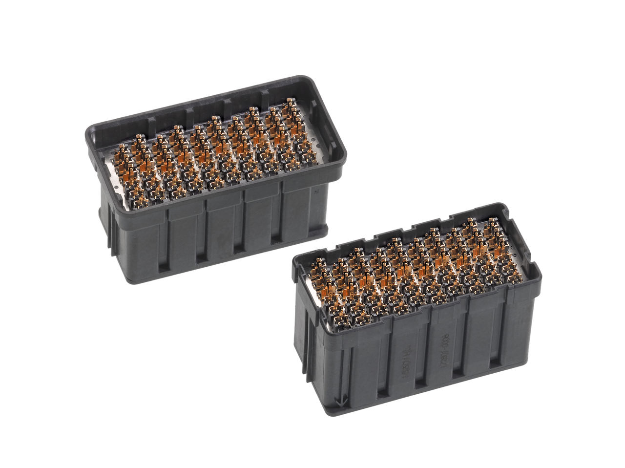 NeoPress connectors with mirror-image triad design.