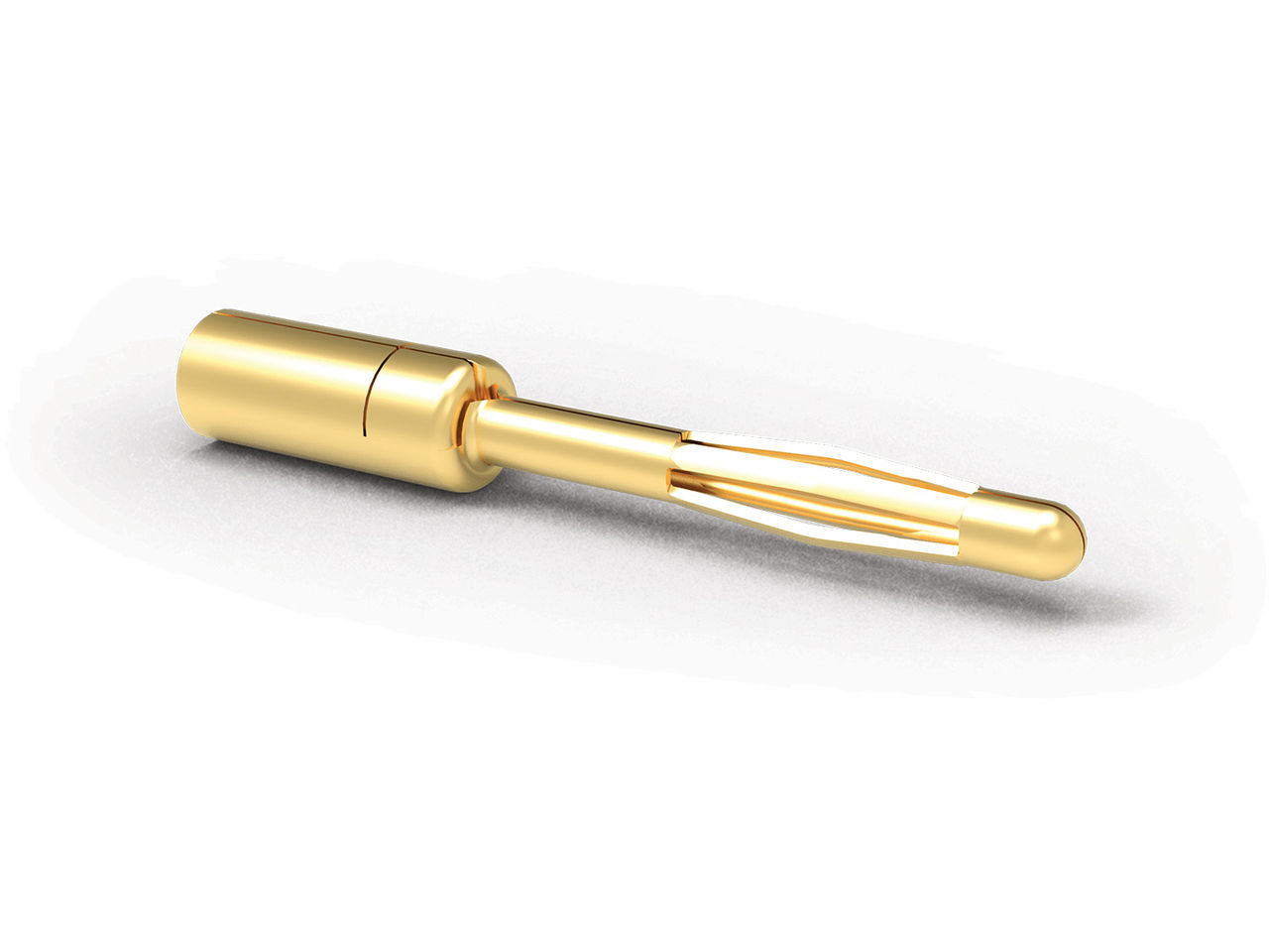 Close-up image of a contact pin showing the four-point contact design.