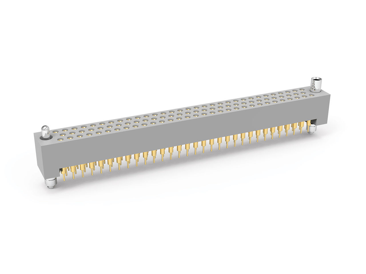 Grey AirBorn W Series rectangular connectors with gold pins.