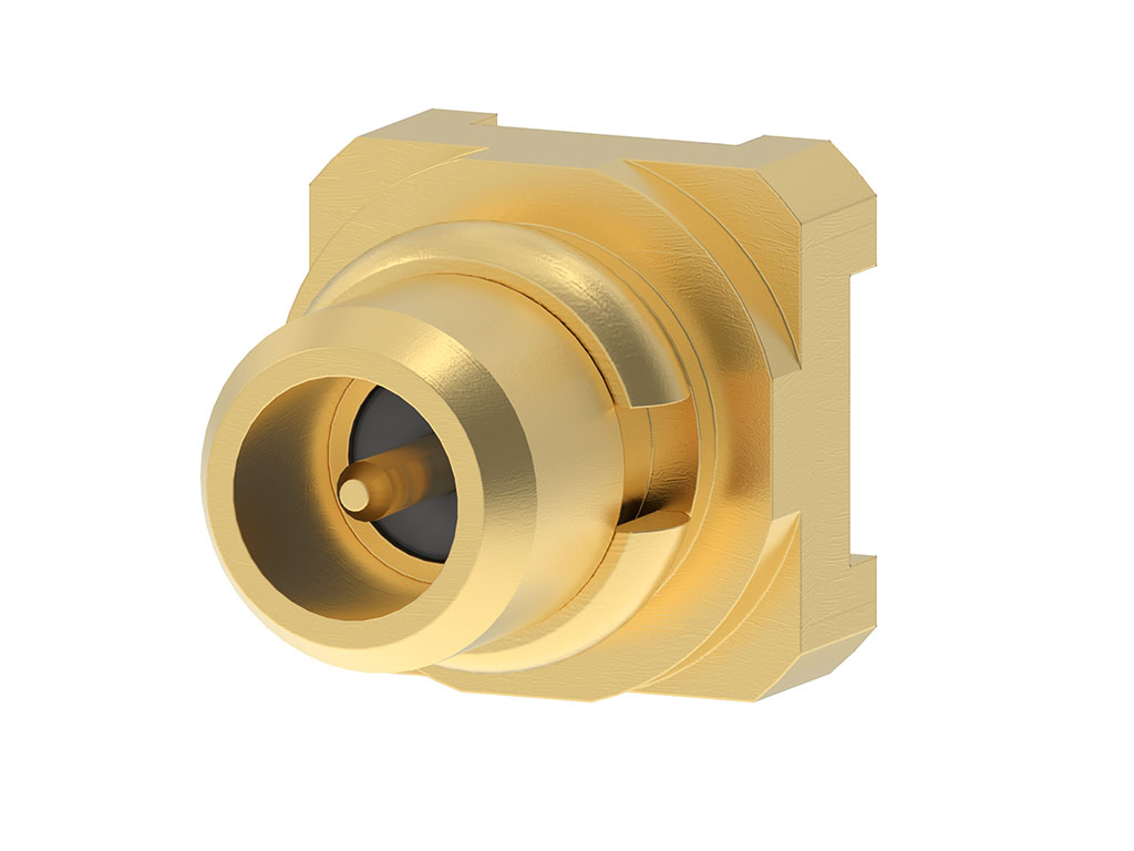 MMCX (micro-miniature coaxial) 6 GHz surface-mount connector. 