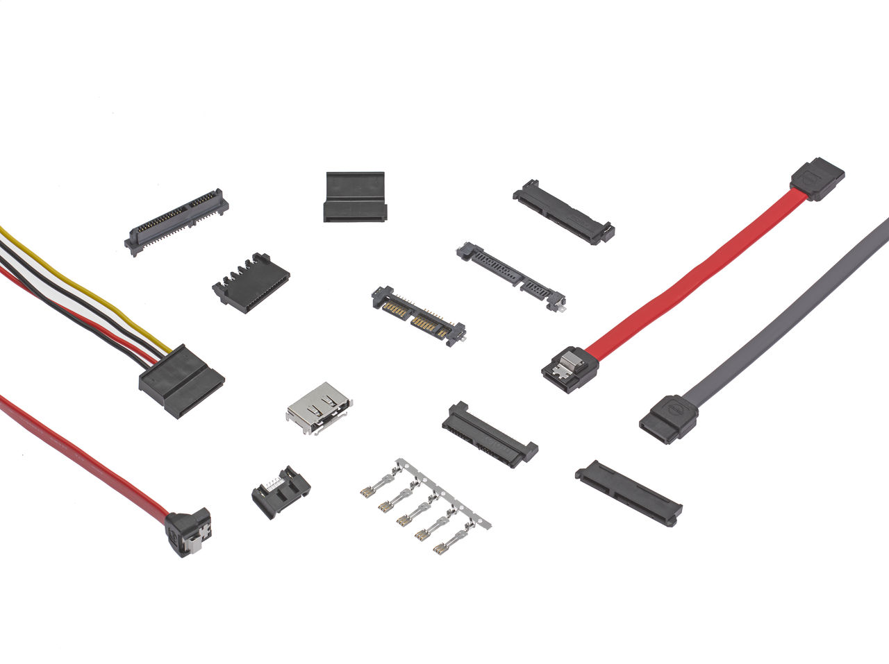 Molex Serial ATA (SATA) connectors.