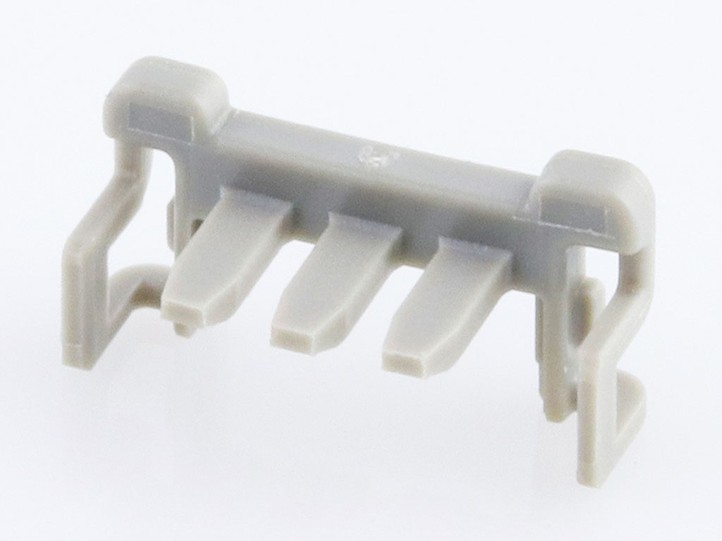 DuraClik wire-to-board two-way terminal position assurance retainer for a three-circuit receptacle housing.  