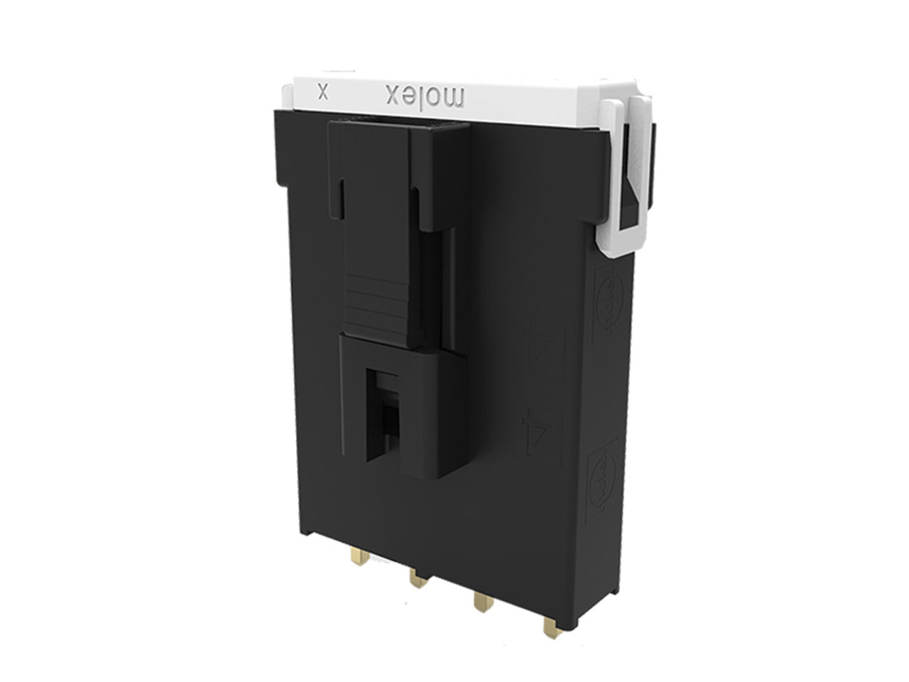 Molex Mega-Fit single-row connector with TPA. 