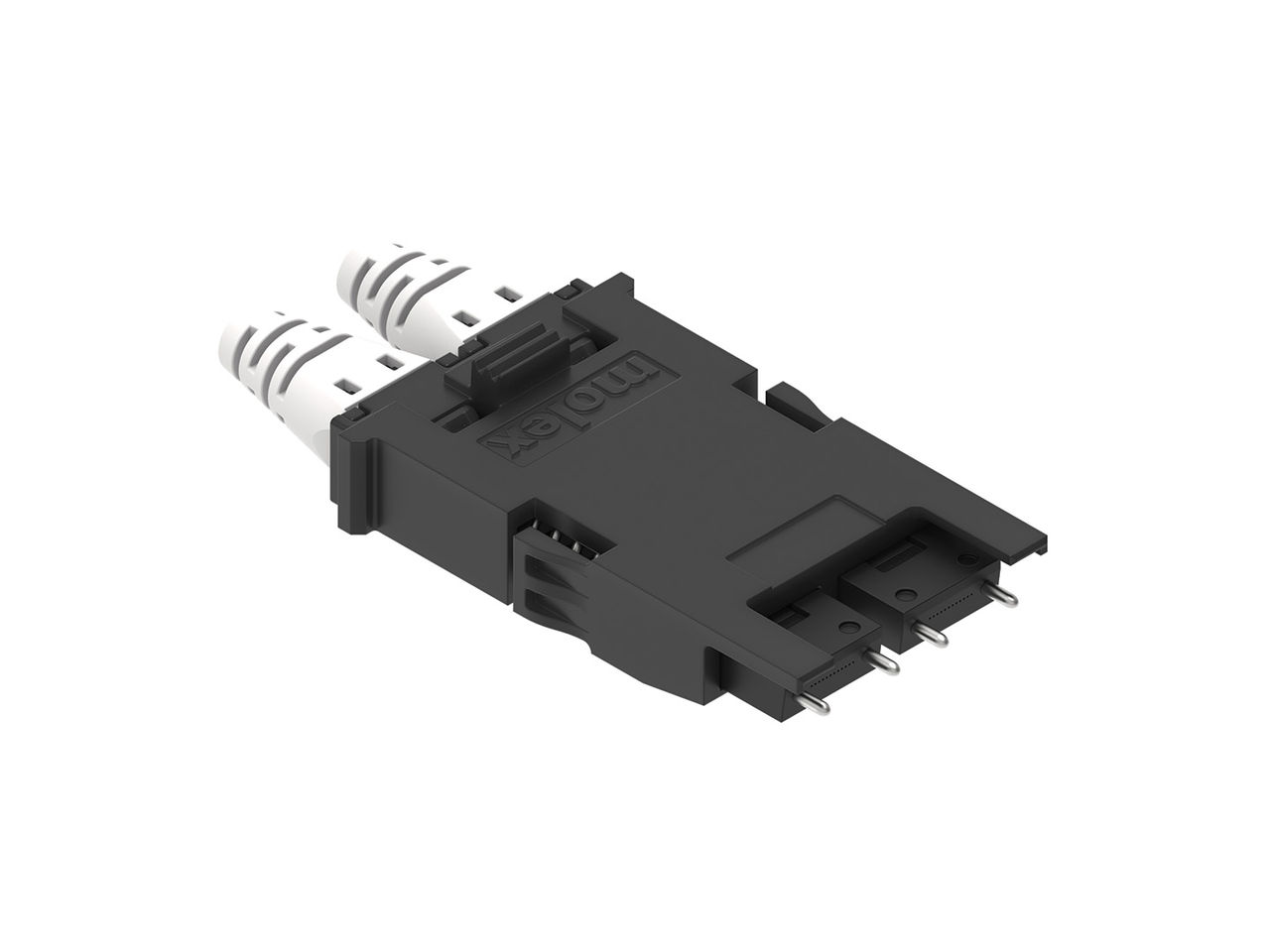 Molex ELSFP host-side connector assembled without the dust cap. 