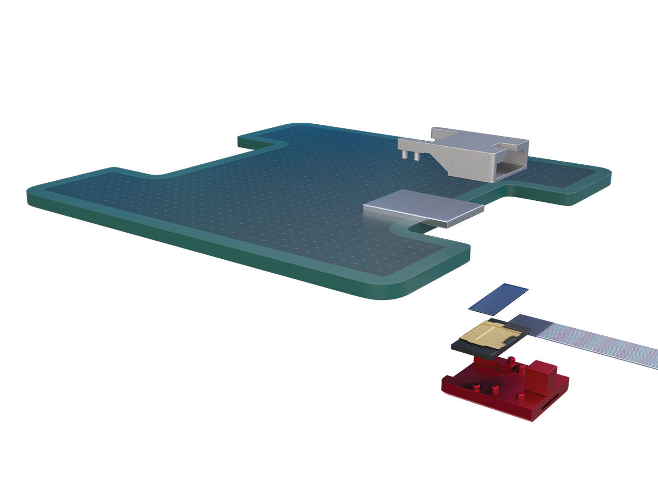 Exploded view of Molex TeraLIGHT assembly. 