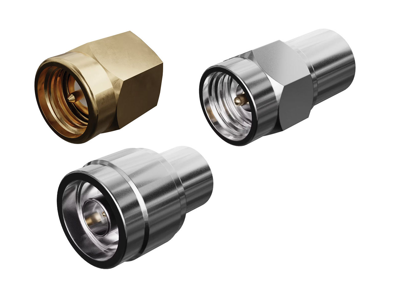 Molex high-precision RF coaxial terminators with 2.92mm and SMA connectors.