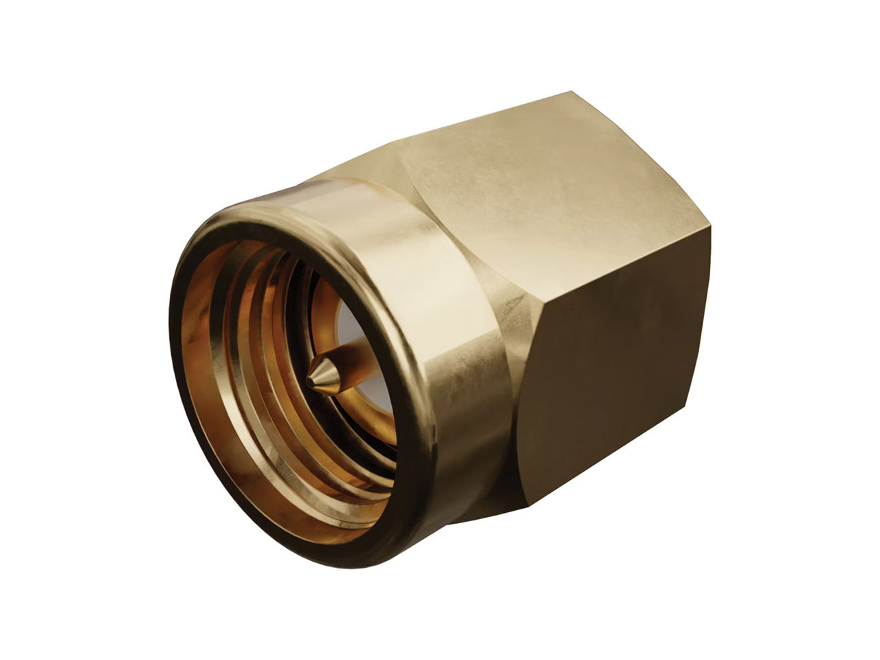 Molex SMA Plug RF Coaxial Terminator with controlled-geometry construction. 