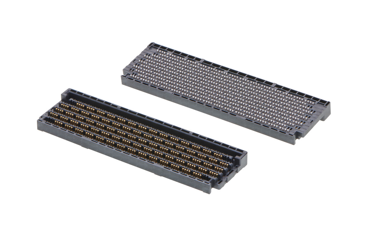 最大270のディファレンシャルペア対応のMolex Mirror Mezz雌雄同型コネクター。