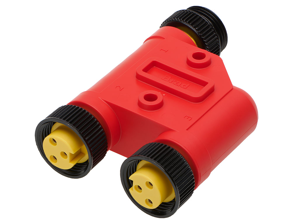Molex Brad Safety Mini-Change H-スプリッター（赤）。