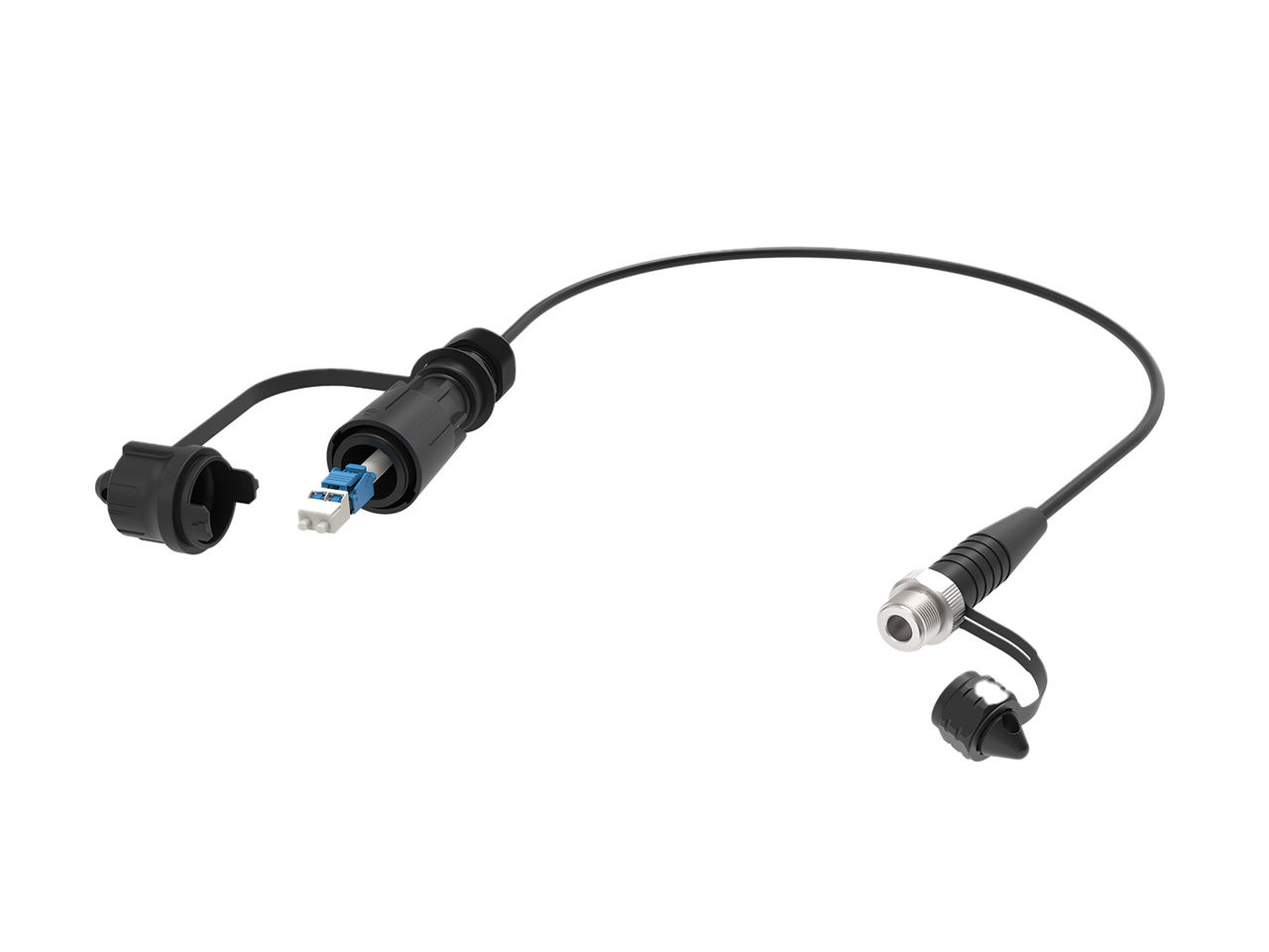 Ruggedized fiber-to-the-tower optical jumper cable. 