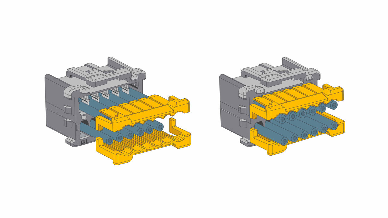 TPAリテーナー付きMolex MicroClaspコネクター。