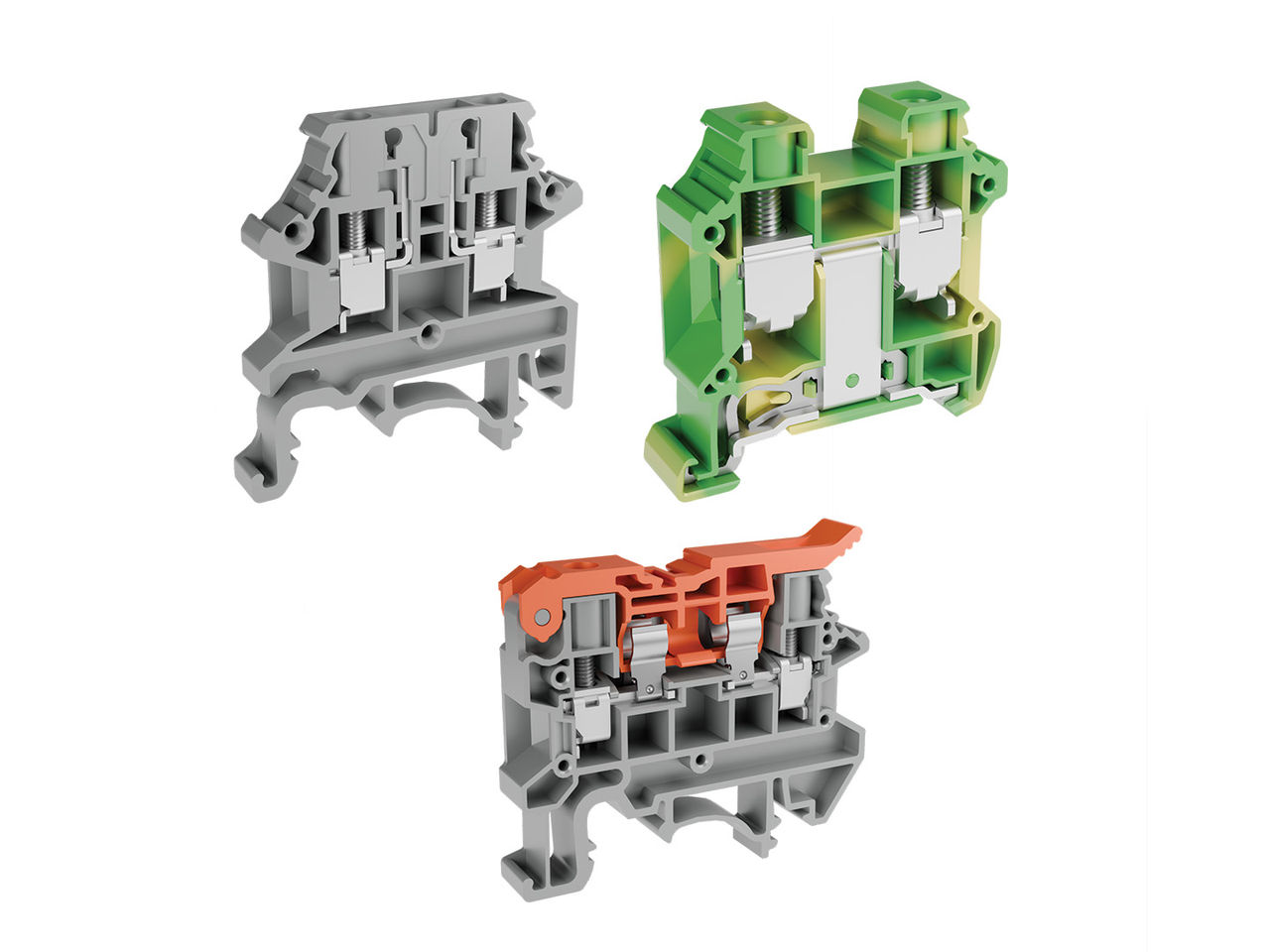 Molex DIN 导轨端子板。