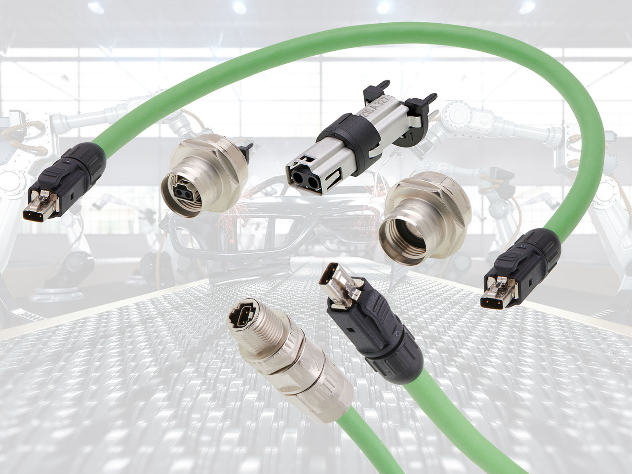 Molex industrial single-pair ethernet (SPE) connectors and cables.