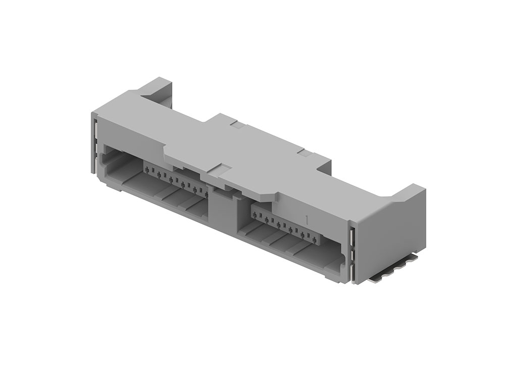 Flexi-Latch+ FPC 对板插座，直角，表面贴装，12 个电路，灰色。