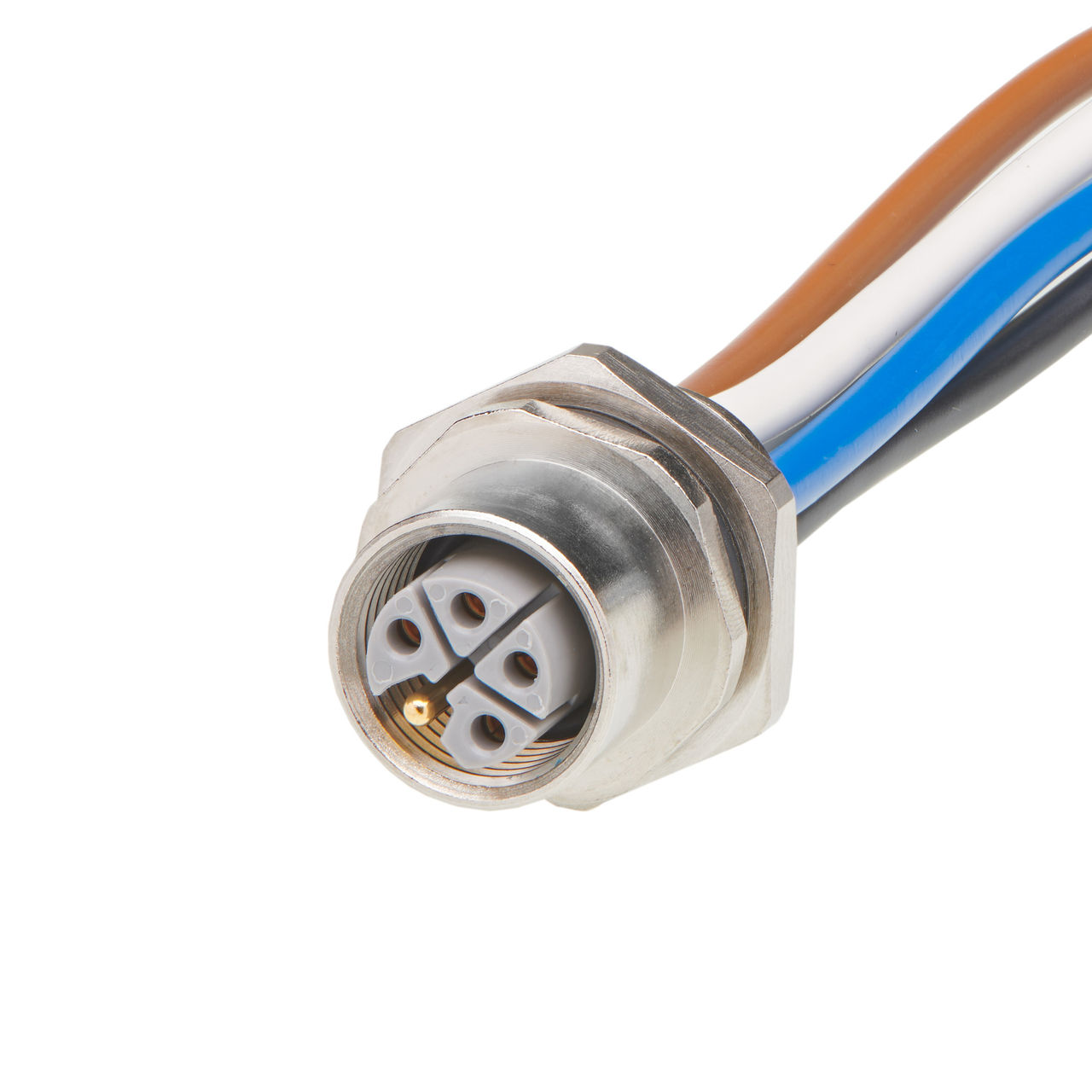 Molex Brad Micro-Change (M12) receptacle with discrete wires.