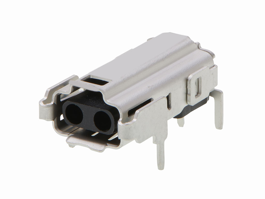 Molex T1 工业单对以太网 (SPE) 直角式 PCB 插孔。
