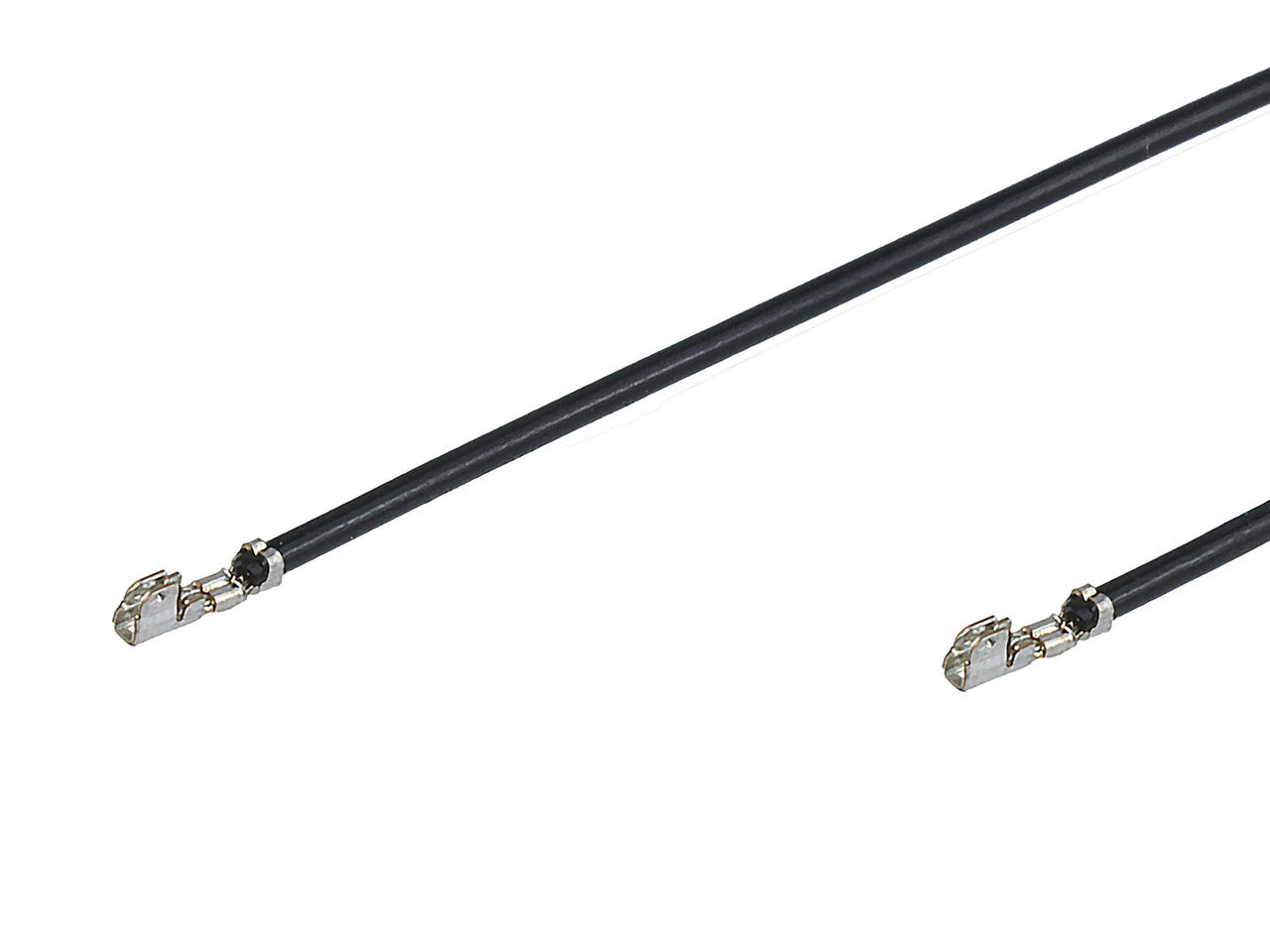 Molex OneBlade terminal with pre-crimped lead. 