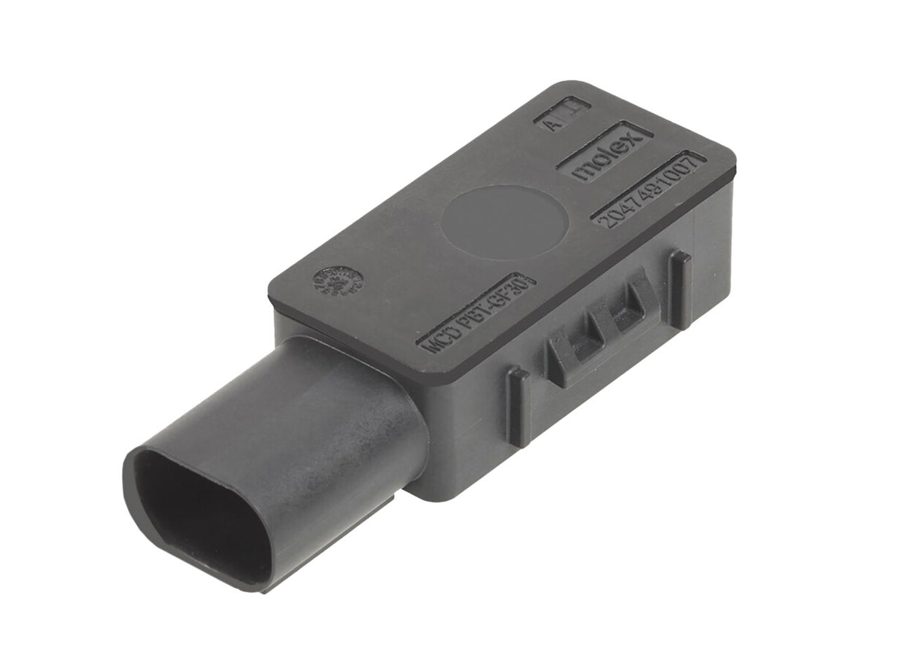 Molex Percept 加速度计传感器，展示 Mini50 连接器接口。