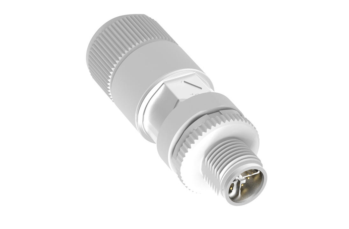 Molex Micro-Change M12 插针式连接器，带螺丝保持力。